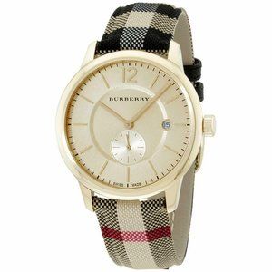 Burberry BU10001 Men's Women's Gold Tone Watch